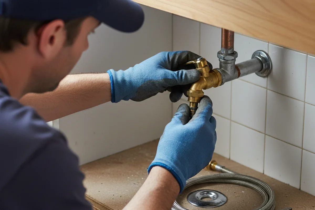 Shutoff valve and fitting work during Emergency Plumbing in Topsfield